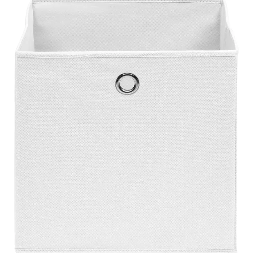 vidaXL Aufbewahrungsboxen 10 Stk. Vliesstoff 28x28x28 cm Weiß
