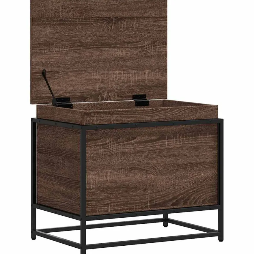 vidaXL Aufbewahrungsbox mit Deckel Eichen-Optik 60x40x51,5 cm