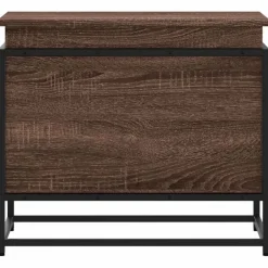 vidaXL Aufbewahrungsbox mit Deckel Eichen-Optik 60x40x51,5 cm