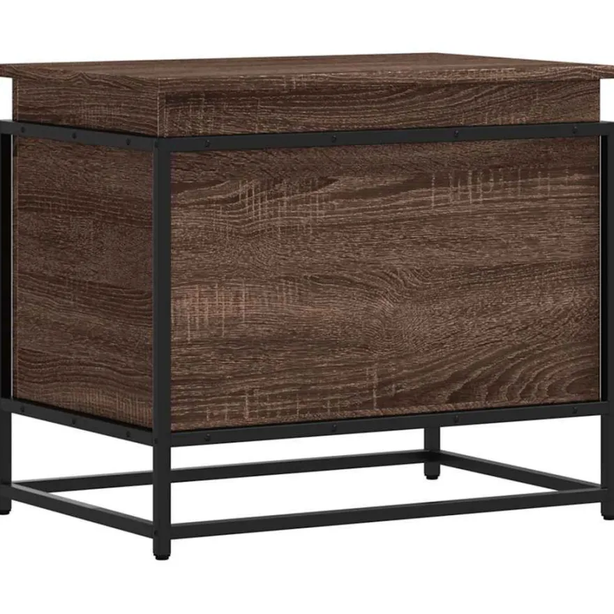 vidaXL Aufbewahrungsbox mit Deckel Eichen-Optik 60x40x51,5 cm