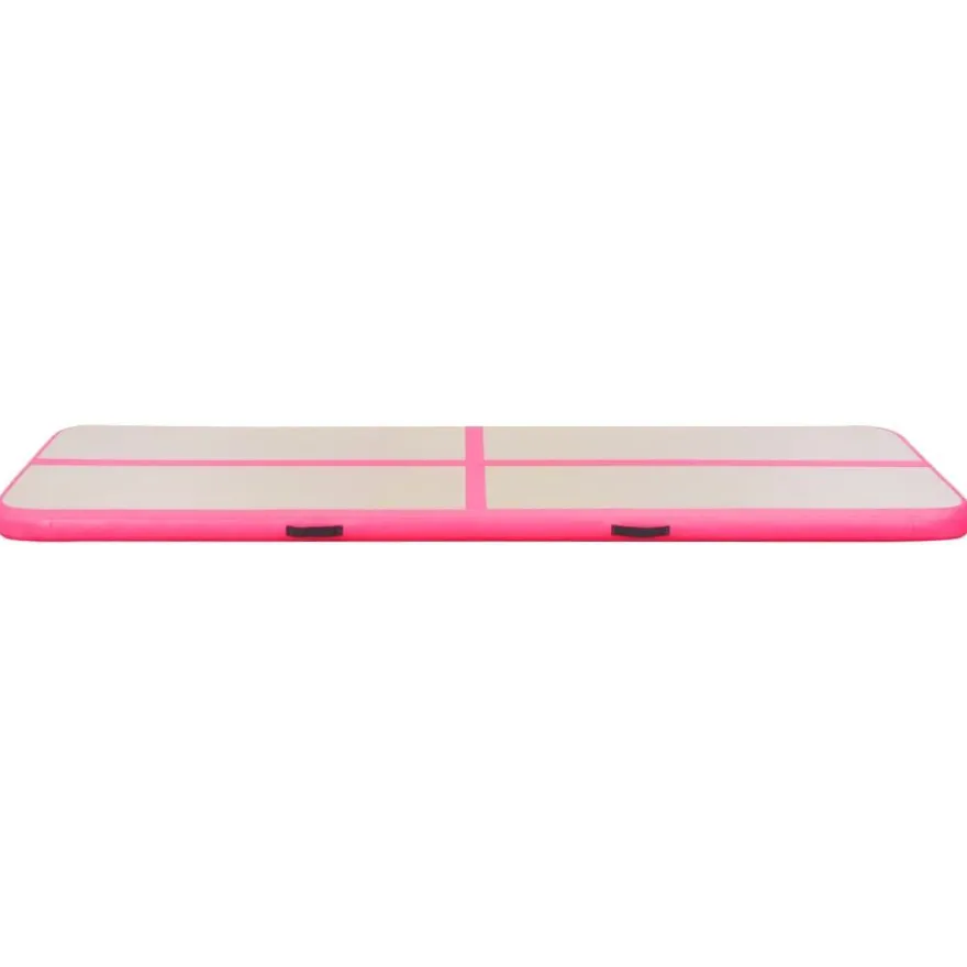 vidaXL Aufblasbare Gymnastikmatte mit Pumpe 500x100x10 cm PVC Rosa