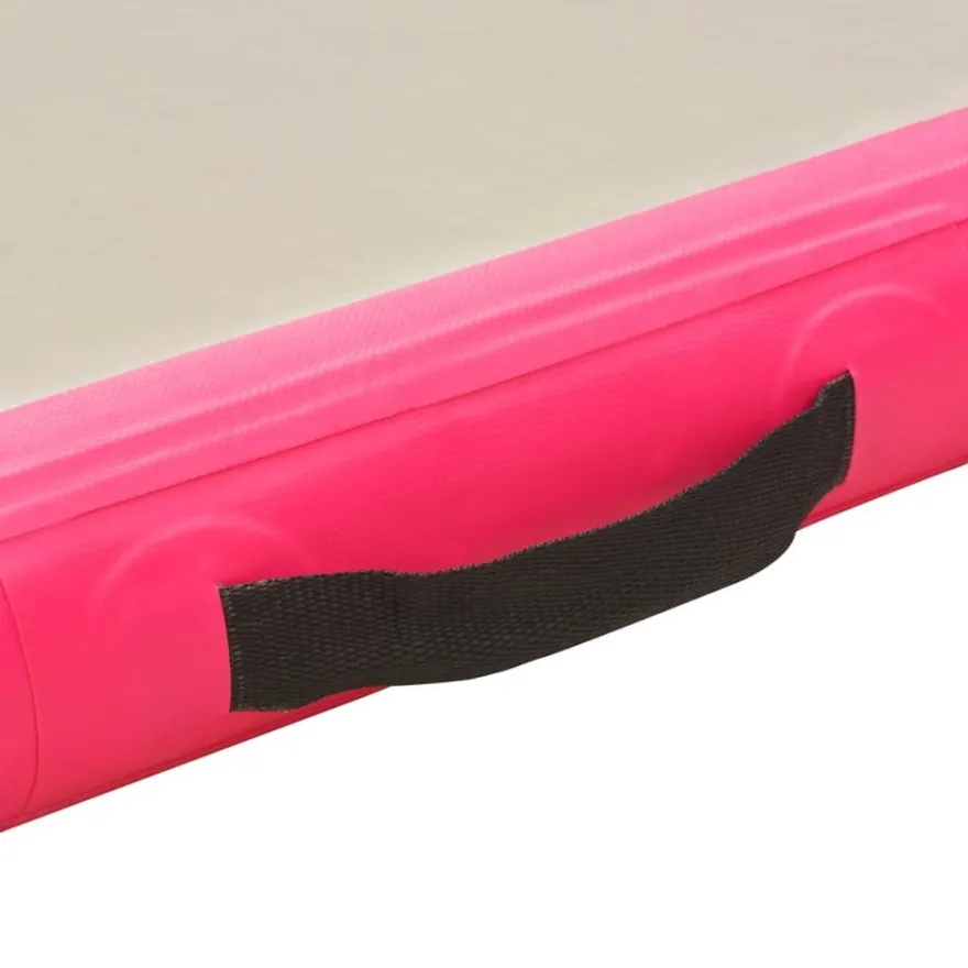 vidaXL Aufblasbare Gymnastikmatte mit Pumpe 500x100x10 cm PVC Rosa