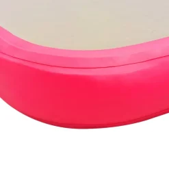 vidaXL Aufblasbare Gymnastikmatte mit Pumpe 500x100x10 cm PVC Rosa