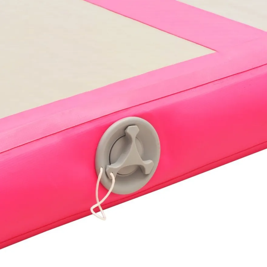 vidaXL Aufblasbare Gymnastikmatte mit Pumpe 500x100x10 cm PVC Rosa