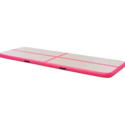 vidaXL Aufblasbare Gymnastikmatte mit Pumpe 800×100×10 cm PVC Rosa