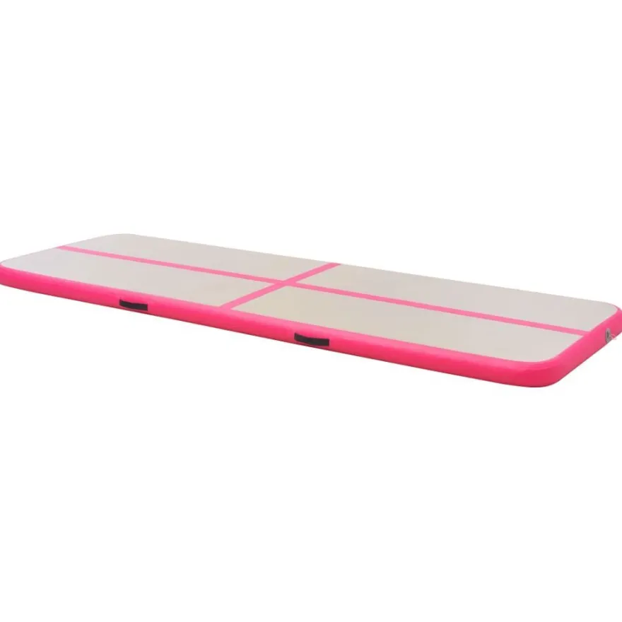 vidaXL Aufblasbare Gymnastikmatte mit Pumpe 800×100×10 cm PVC Rosa