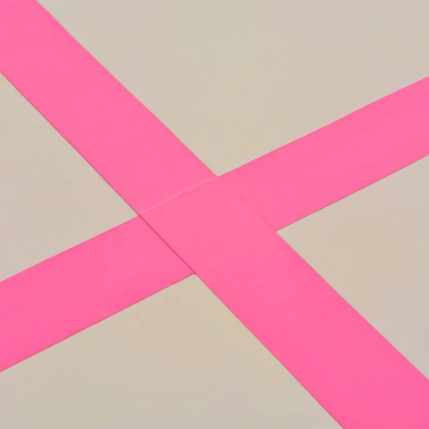 vidaXL Aufblasbare Gymnastikmatte mit Pumpe 800×100×10 cm PVC Rosa