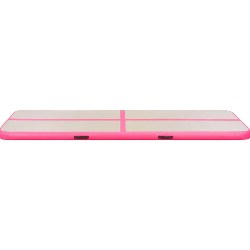 vidaXL Aufblasbare Gymnastikmatte mit Pumpe 800×100×10 cm PVC Rosa