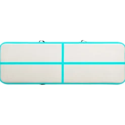 vidaXL Aufblasbare Gymnastikmatte mit Pumpe 500x100x15 cm PVC Grün
