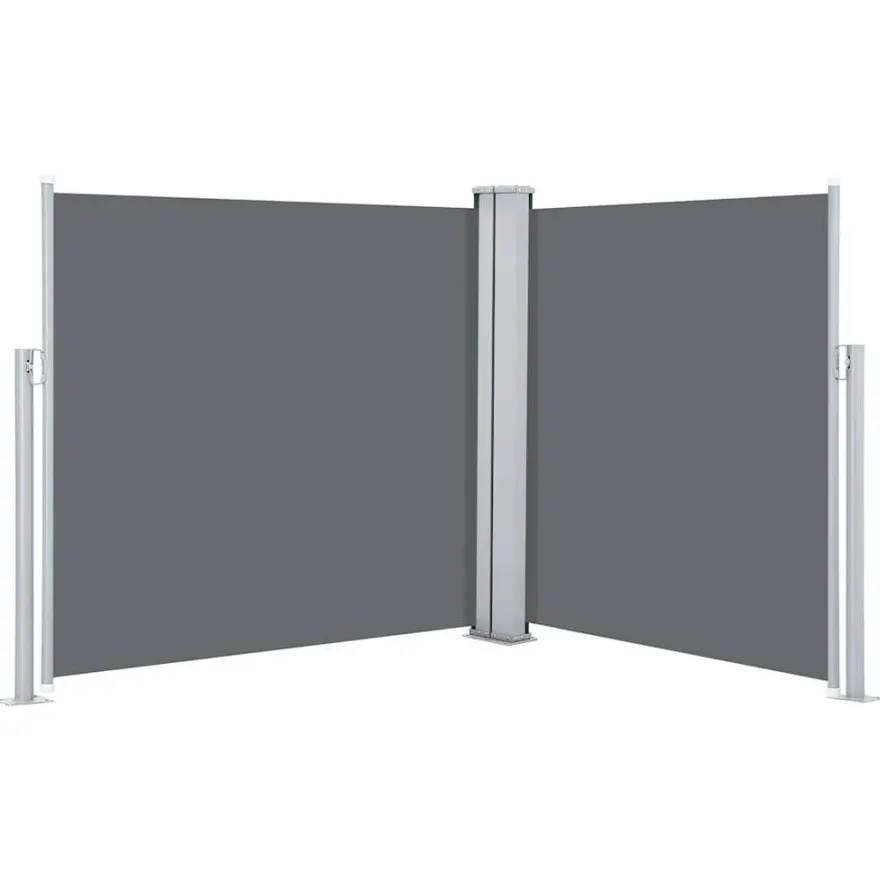 vidaXL Ausziehbare Seitenmarkise Anthrazit 120 x 600 cm