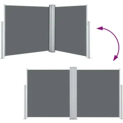 vidaXL Ausziehbare Seitenmarkise Anthrazit 120 x 600 cm