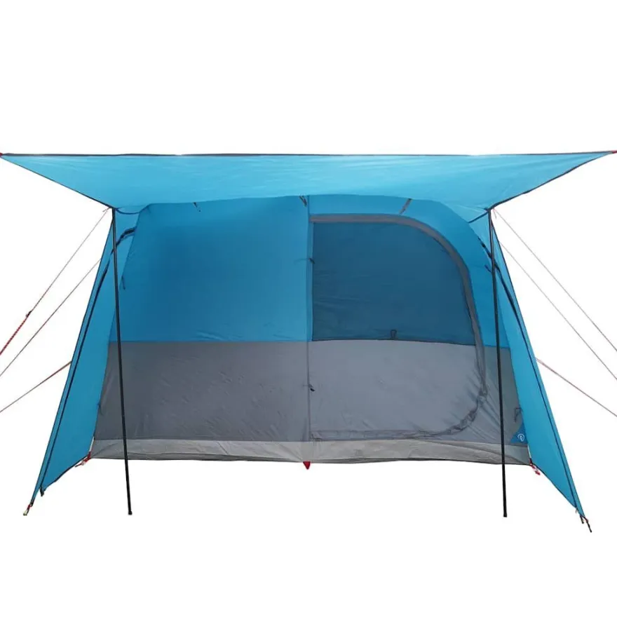 vidaXL Autozelt 4 Personen Blau Wasserfest