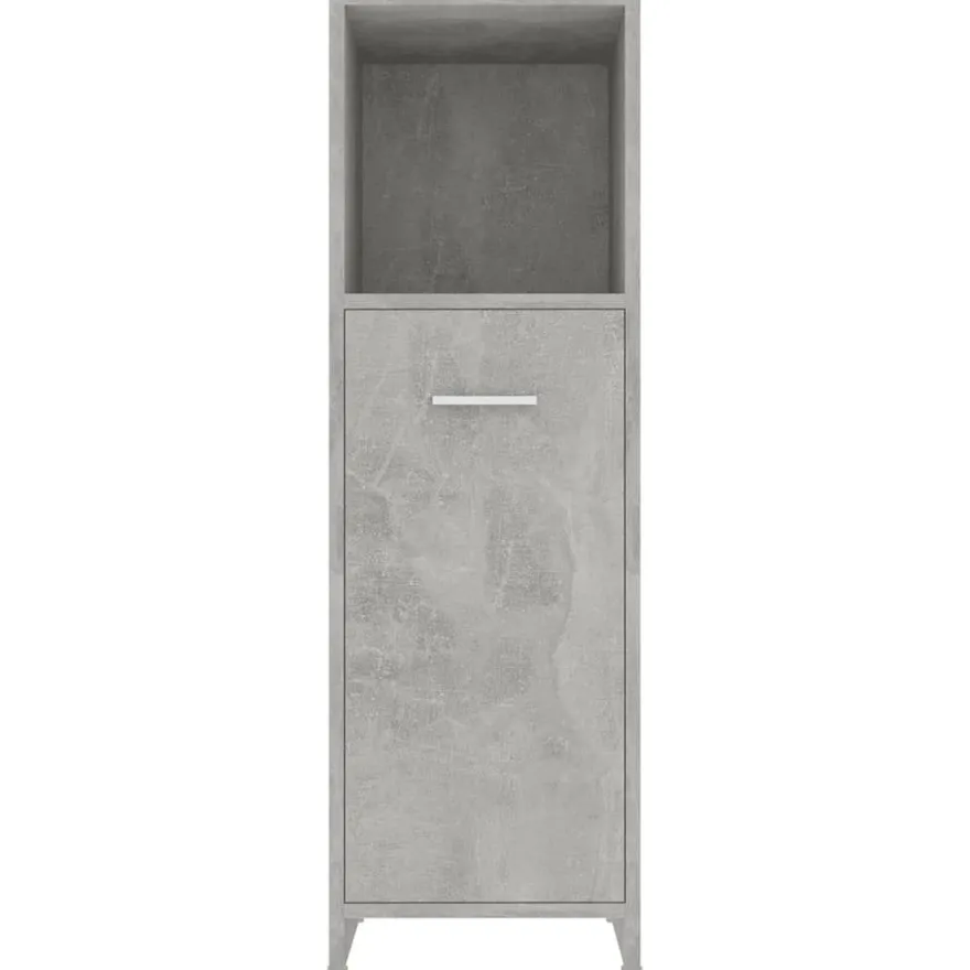 vidaXL Badezimmerschrank Betongrau 30x30x95 cm Holzwerkstoff