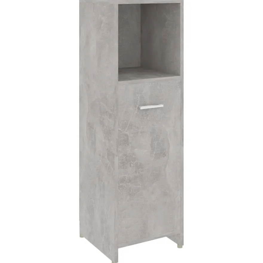vidaXL Badezimmerschrank Betongrau 30x30x95 cm Holzwerkstoff