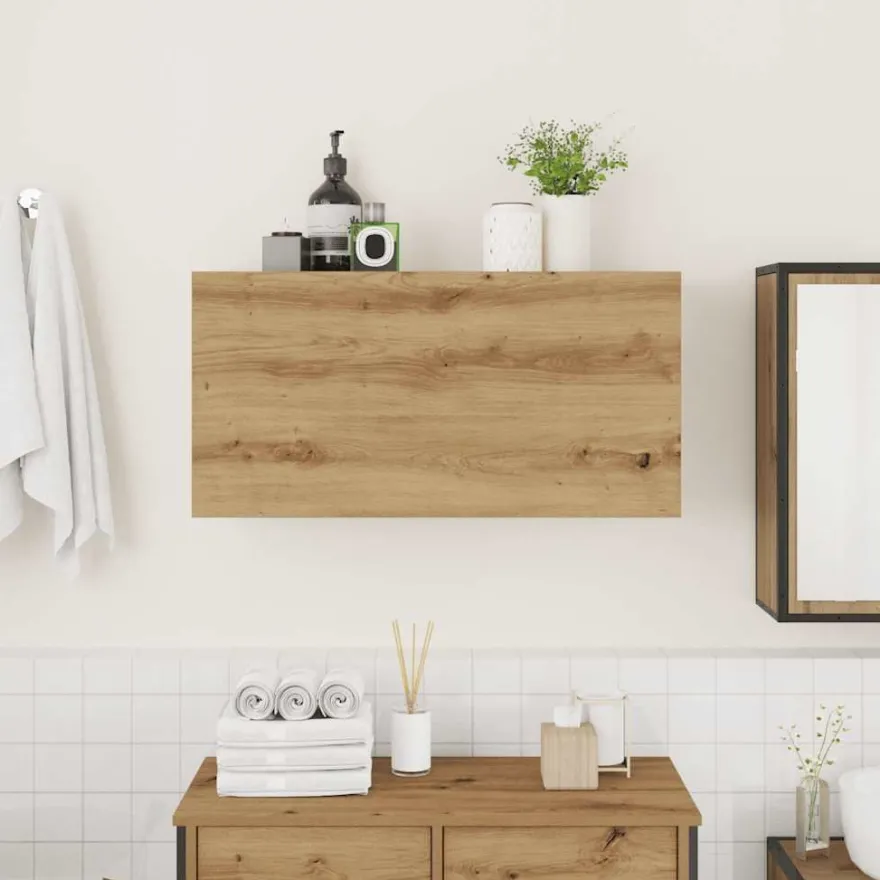 vidaXL Bad-Wandschrank Artisan-Eiche 80x25x40 cm Holzwerkstoff