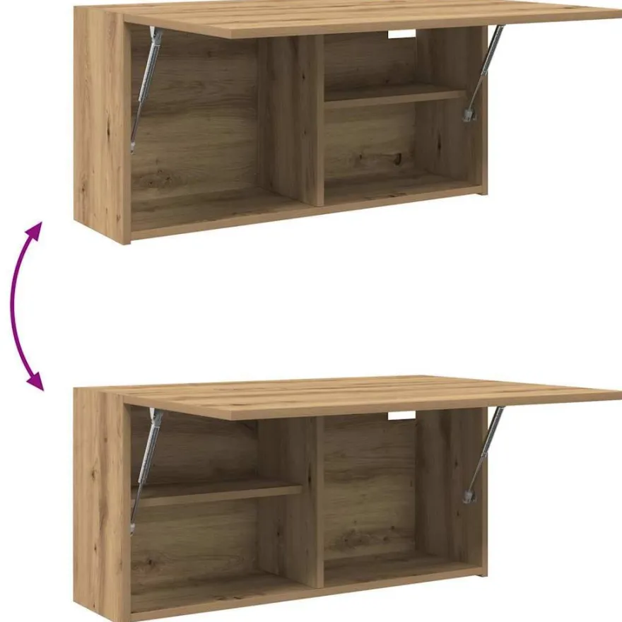 vidaXL Bad-Wandschrank Artisan-Eiche 80x25x40 cm Holzwerkstoff