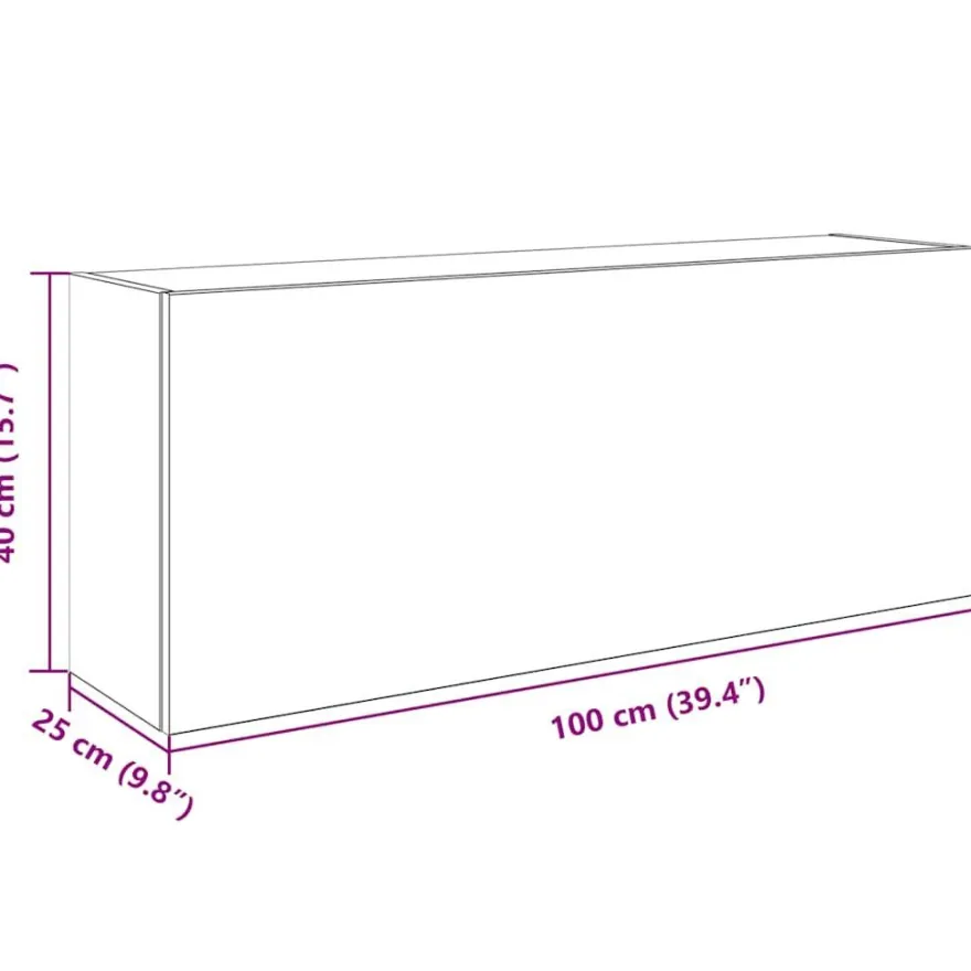 vidaXL Bad-Wandschrank Weiß 100x25x40 cm Holzwerkstoff