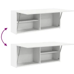 vidaXL Bad-Wandschrank Weiß 100x25x40 cm Holzwerkstoff
