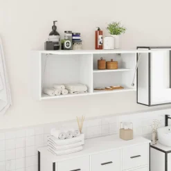 vidaXL Bad-Wandschrank Weiß 100x25x40 cm Holzwerkstoff
