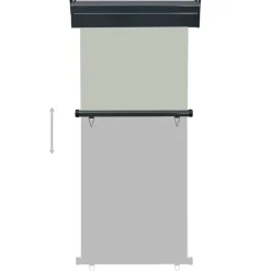 vidaXL Balkon-Seitenmarkise 85x250 cm Grau