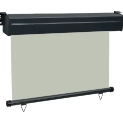 vidaXL Balkon-Seitenmarkise 85x250 cm Grau