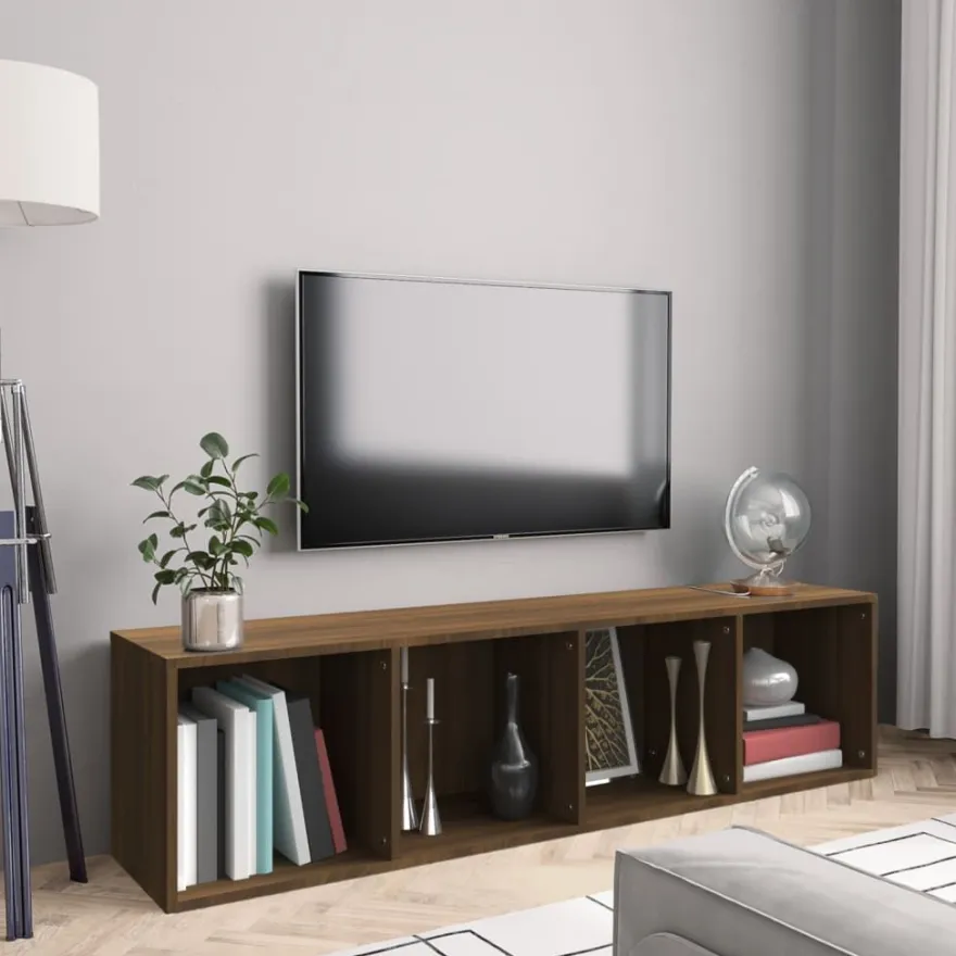 vidaXL Bücherschrank/TV-Schrank Eichen-Optik 143x30x36cm Holzwerkstoff