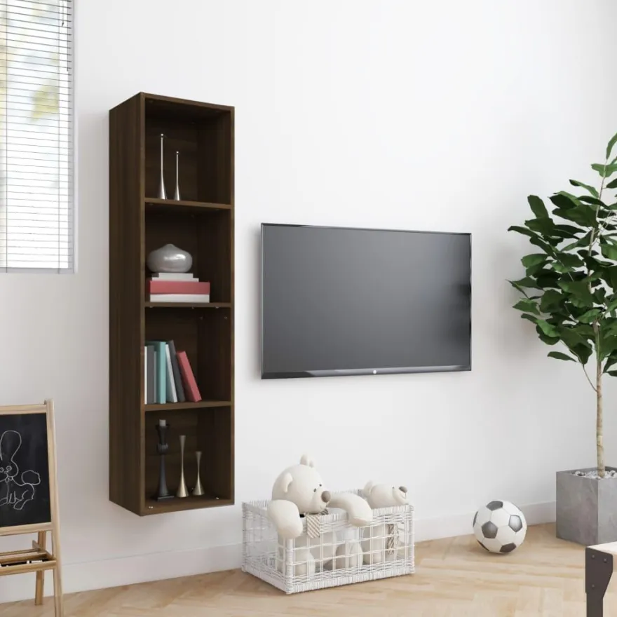 vidaXL Bücherschrank/TV-Schrank Eichen-Optik 143x30x36cm Holzwerkstoff