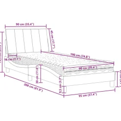 vidaXL Bett mit Matratze