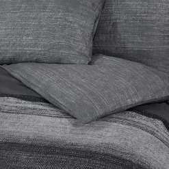 vidaXL Bettwäsche-Set Dunkelgrau 260x240 cm Baumwolle
