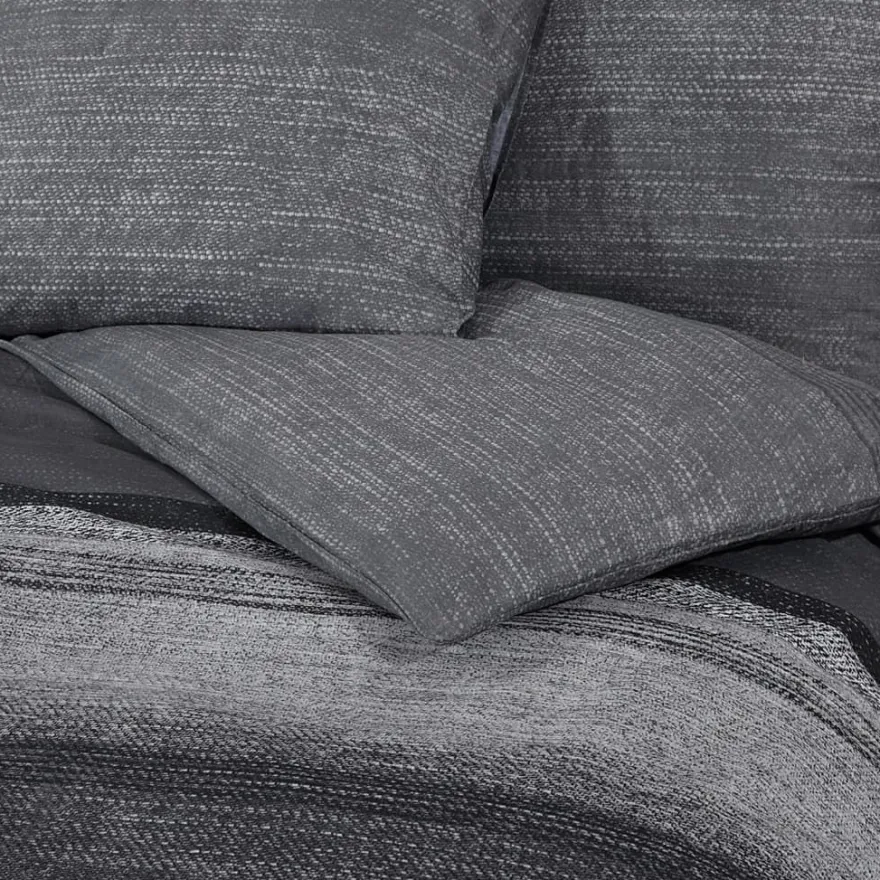 vidaXL Bettwäsche-Set Dunkelgrau 260x240 cm Baumwolle