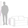 vidaXL Bodensofa mit Schlaffunktion Dunkelgelb 122x204x55 cm Samt