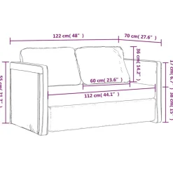 vidaXL Bodensofa mit Schlaffunktion Dunkelgelb 122x204x55 cm Samt