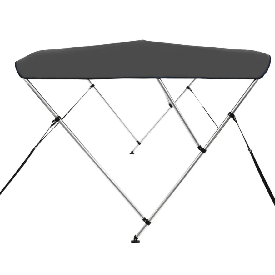 vidaXL 3-Bow Bimini Top Anthrazit 183x160x137 cm