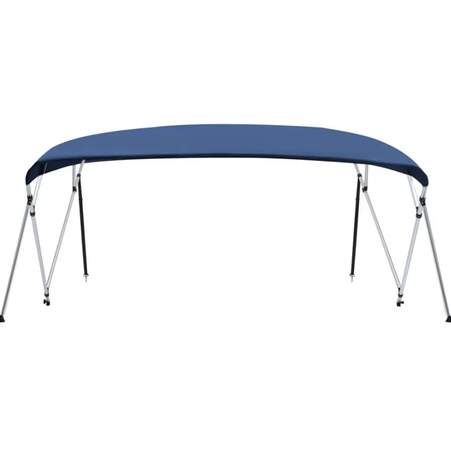 vidaXL 4-Bow Bimini Top Marineblau 243x(230-244)x137 cm