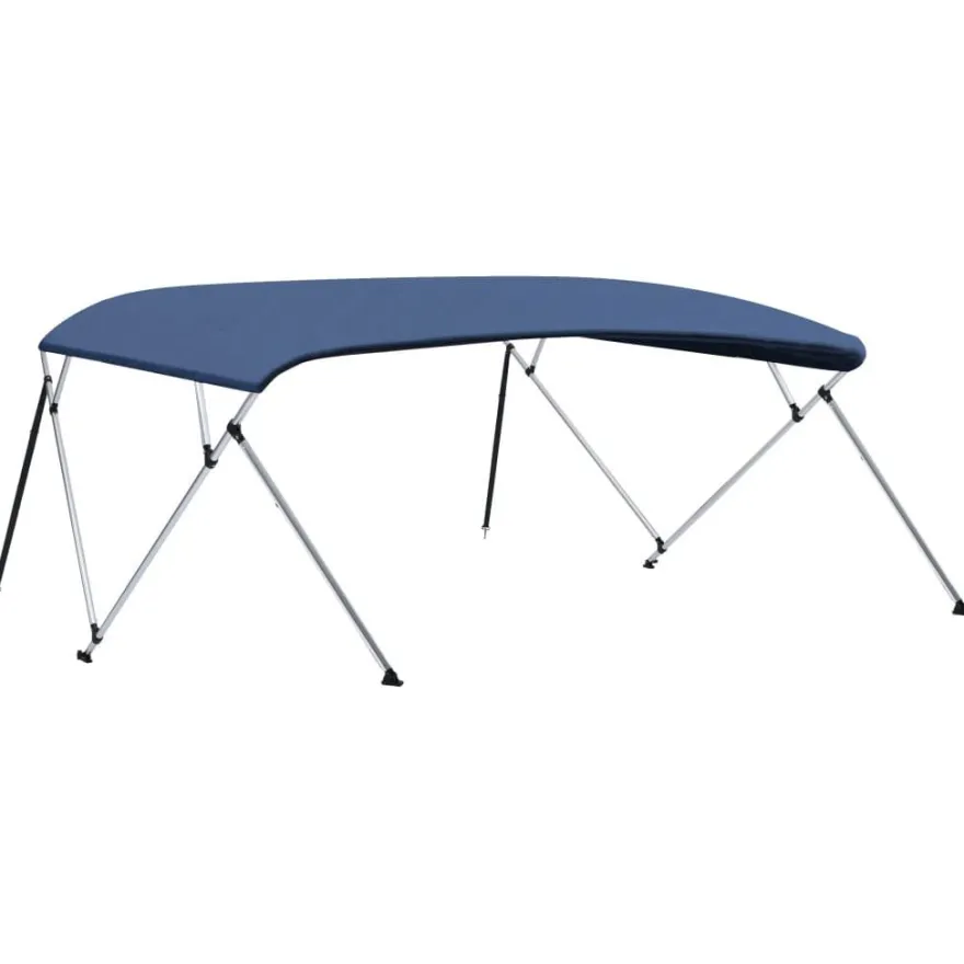 vidaXL 4-Bow Bimini Top Marineblau 243x(230-244)x137 cm
