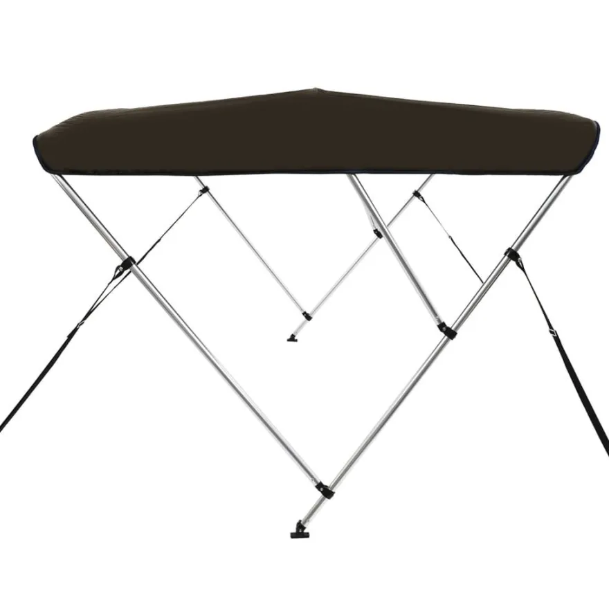 vidaXL 3-Bow Bimini-Top Schwarz 183x140x137 cm