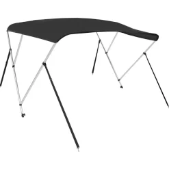 vidaXL 3-Bow Bimini-Top Schwarz 183x140x137 cm