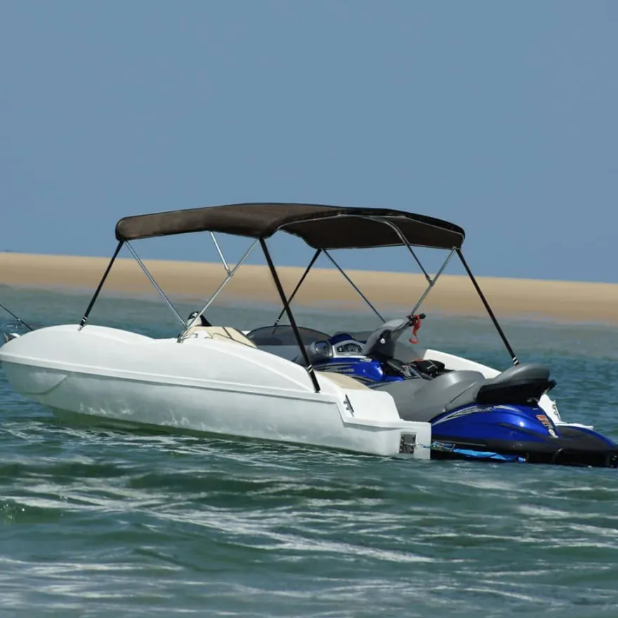vidaXL 3-Bow Bimini-Top Schwarz 183x140x137 cm