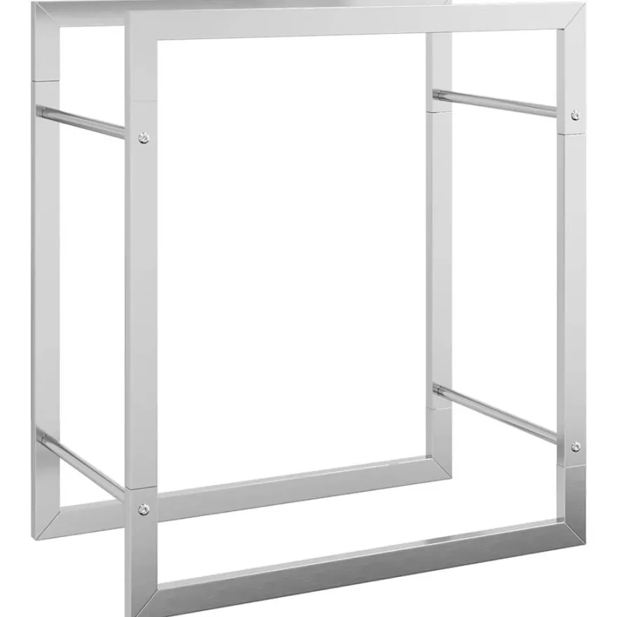 vidaXL Brennholzregal 50x28x56 cm Edelstahl