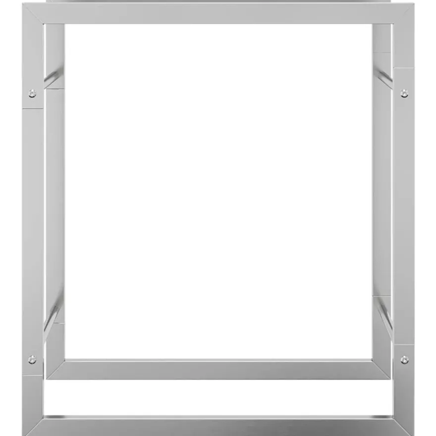 vidaXL Brennholzregal 50x28x56 cm Edelstahl