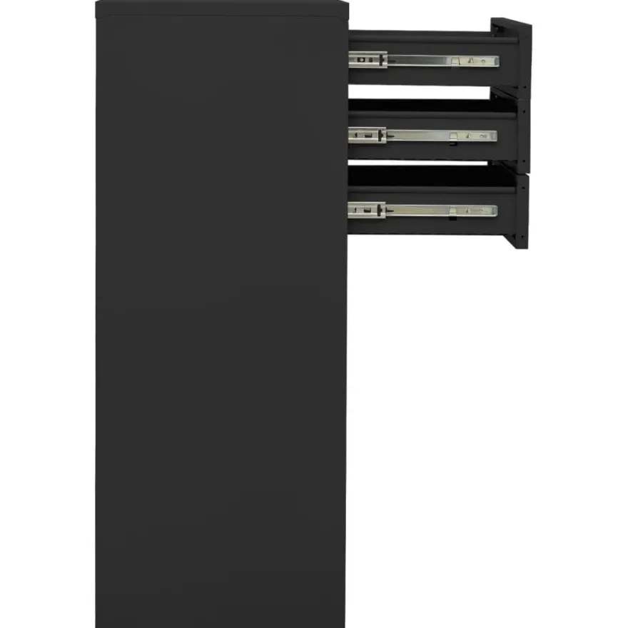 vidaXL Büroschrank Anthrazit 90x40x102 cm Stahl