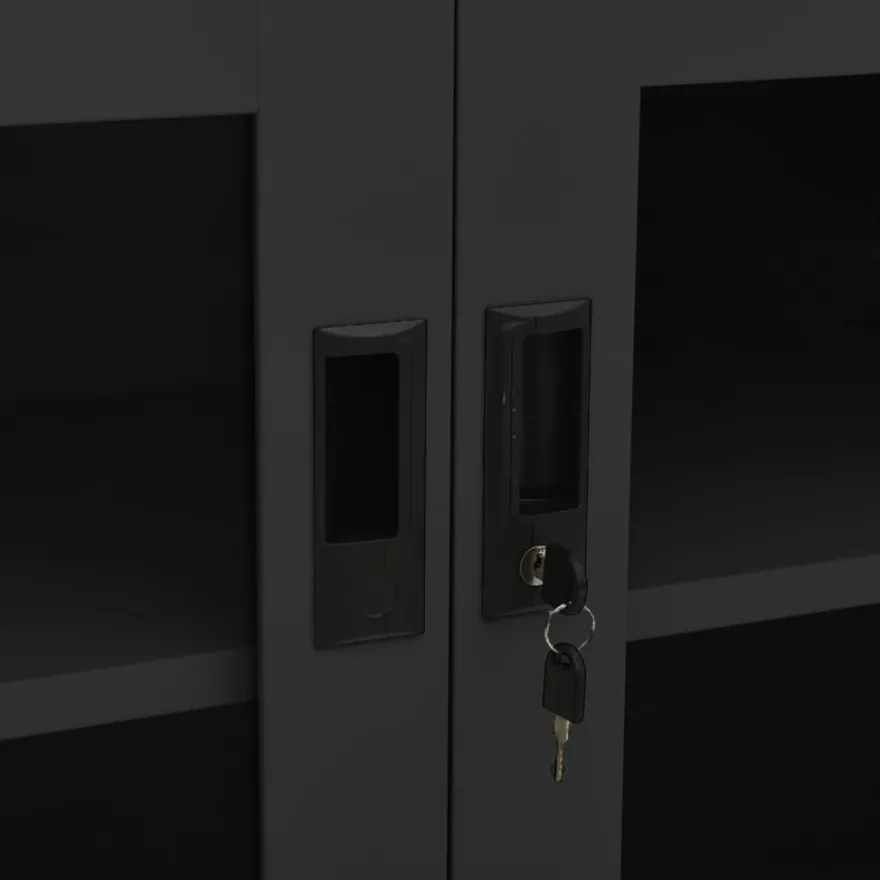 vidaXL Büroschrank Anthrazit 90x40x70 cm Stahl