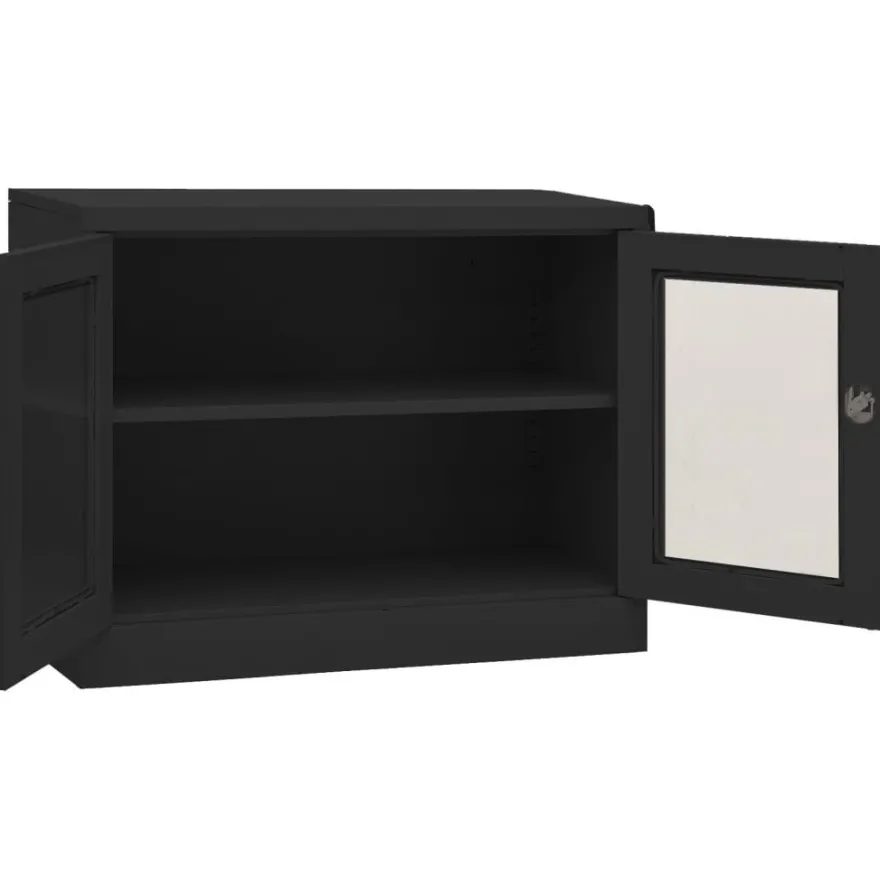 vidaXL Büroschrank Anthrazit 90x40x70 cm Stahl