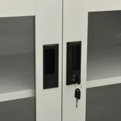 vidaXL Büroschrank Hellgrau 90x40x70 cm Stahl