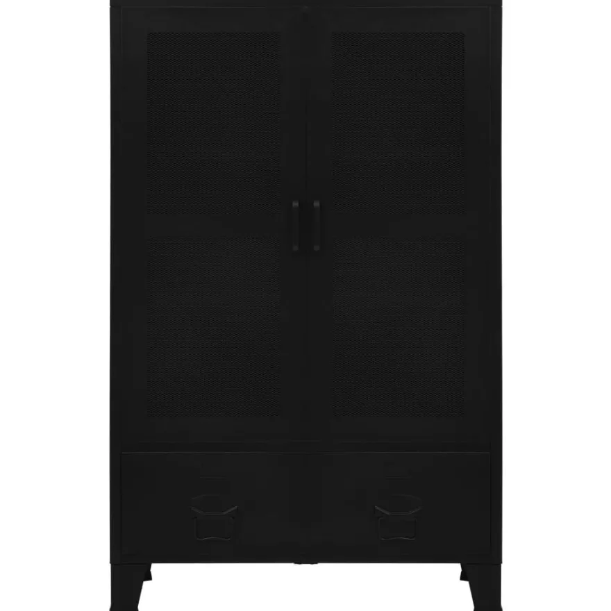 vidaXL Büroschrank mit Maschengittertüren Industriell 75×40×120 cm Stahl