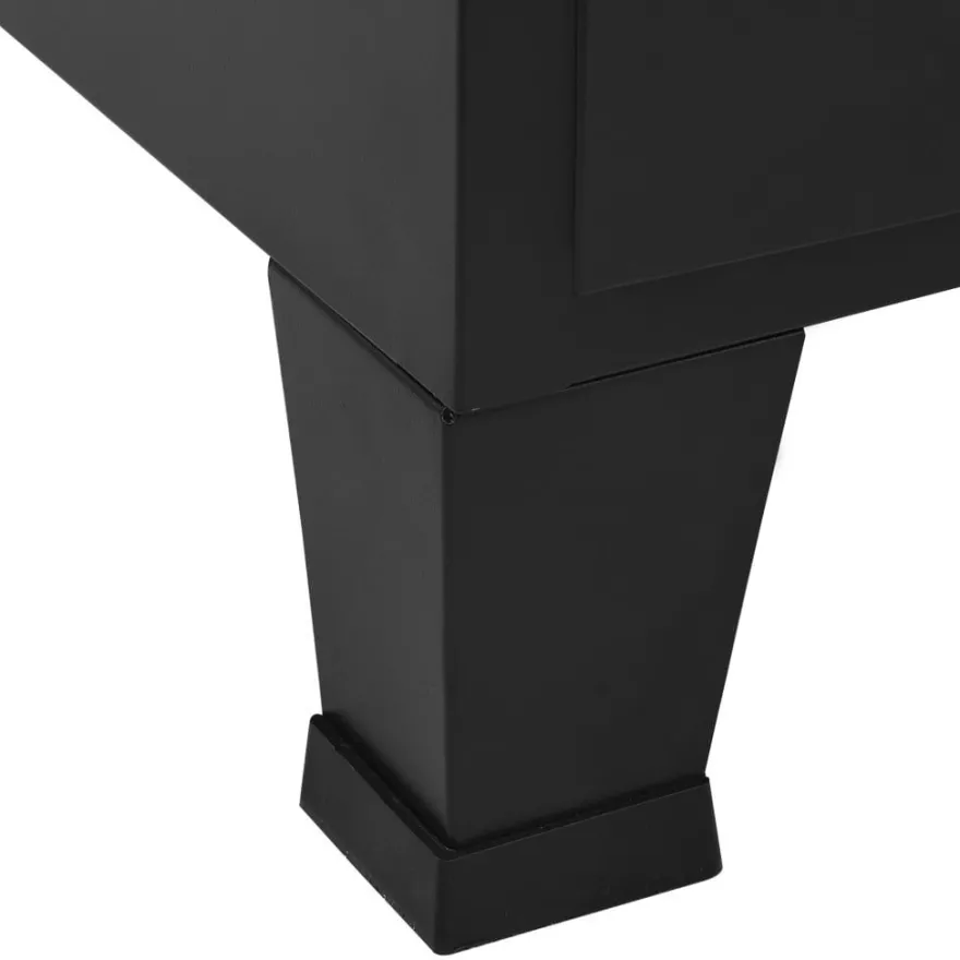 vidaXL Büroschrank mit Maschengittertüren Industriell 75×40×120 cm Stahl