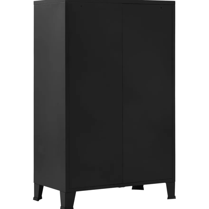 vidaXL Büroschrank mit Maschengittertüren Industriell 75×40×120 cm Stahl