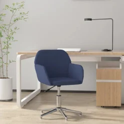 vidaXL Bürostuhl Drehbar Blau Stoff