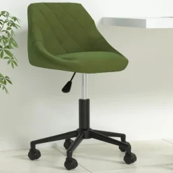 vidaXL Bürostuhl Drehbar Hellgrün Samt
