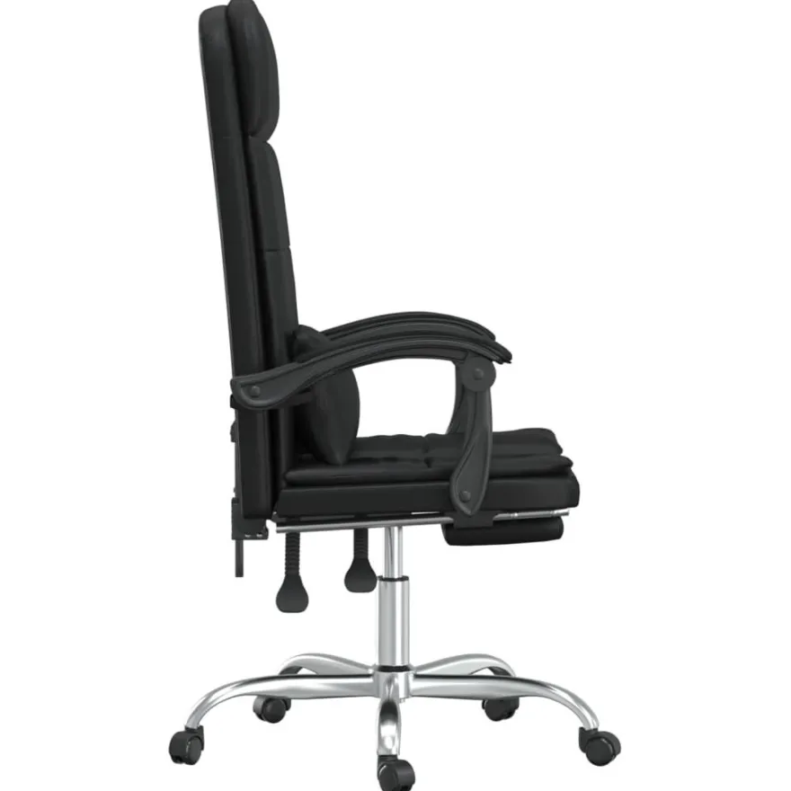 vidaXL Bürostuhl mit Massagefunktion Schwarz Kunstleder